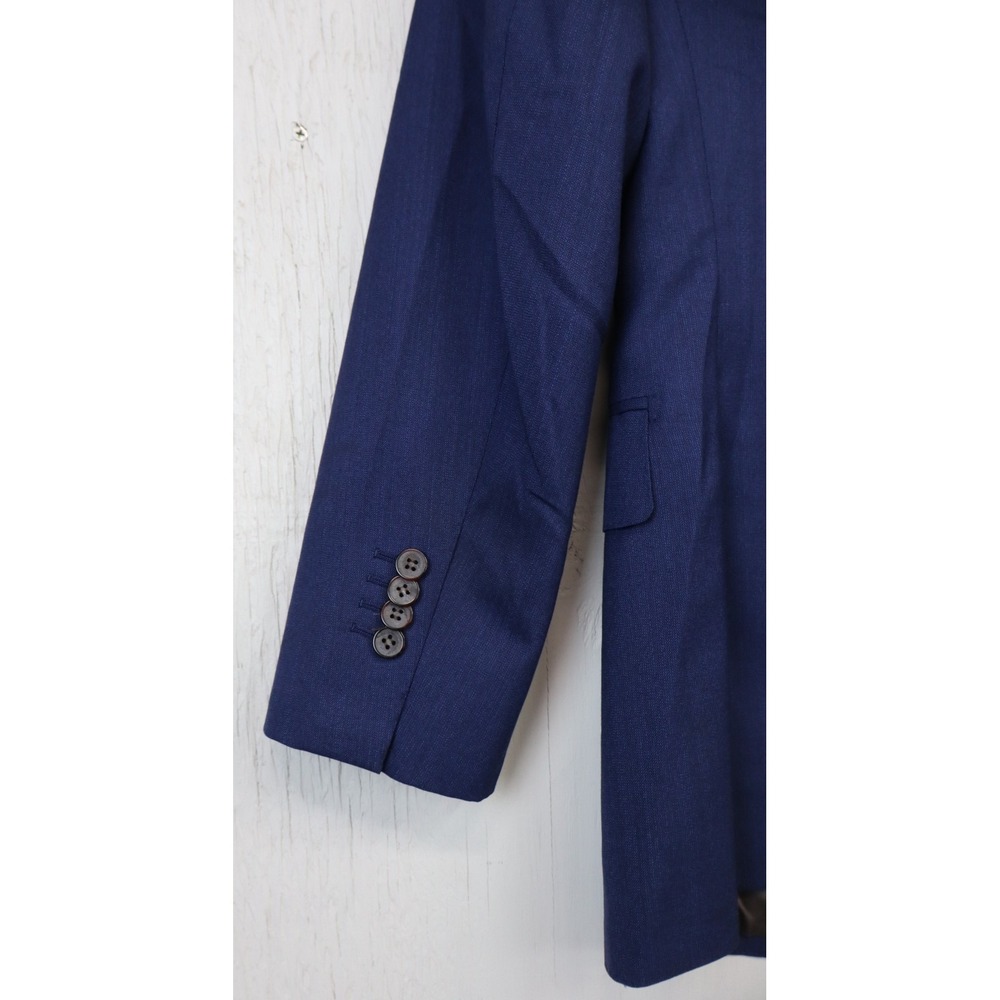 Suit Supply Vitale Barberis Canonico Blue 2 Button Sport Coat Jacket 38R Havana - Picture 10 of 10